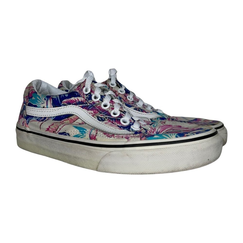 Vans Colorful Hawaiian Floral Old Skool Low Top Sneakers Men's 4.5 Women's 6